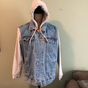 Primark Denim Jeans Hoodie Jacket Size Medium Worn Once